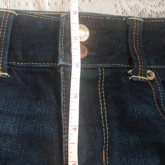 American Eagle Artist Crop Dark Wash Jeans - Picture 5 of 7